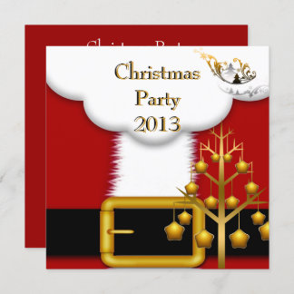 Christmas Party Santa Suit Invitation