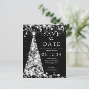 Christmas Party Save The Date Silver Tree Invite