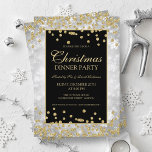Christmas Party Silver Gold Glitter Winter Wonder Invitation<br><div class="desc">Elegant Formal Company & Corporate Christmas Party / Cocktail / Dinner Party Invitation template with Silver Gold Glitter Confetti Winter Wonder. Impress your friends with this sophisticated and modern invitation design.</div>