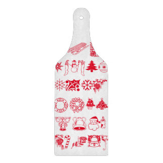 Christmas Party Snowman Santa Claus Workshop Cutting Board