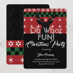 Christmas Party Sweater Deer Ugly Sweater  Invitation