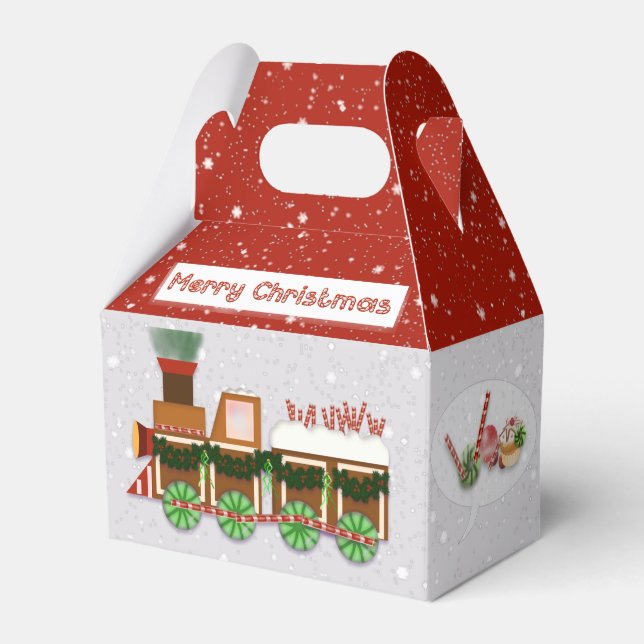 Christmas Party Treat Favor Box (Front Side)