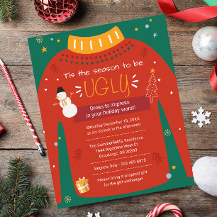 Christmas Party Ugly Sweater Invitation Flyer
