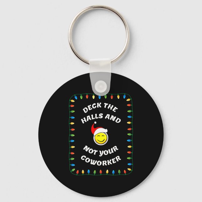 Christmas Party Workplace Funny Design  Keychain (Front)