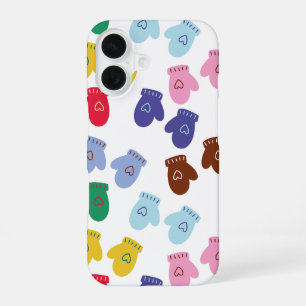 Christmas Pastel Cozy Winter Gloves iPhone 16 Case