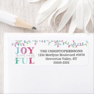 Christmas Pastel JOYFUL GREETINGS String Lights