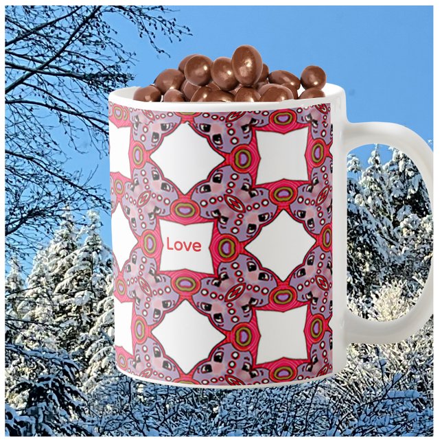 Christmas Patch Pattern From Love Coffee Mug (Winter Holidays Coffee Mug
)