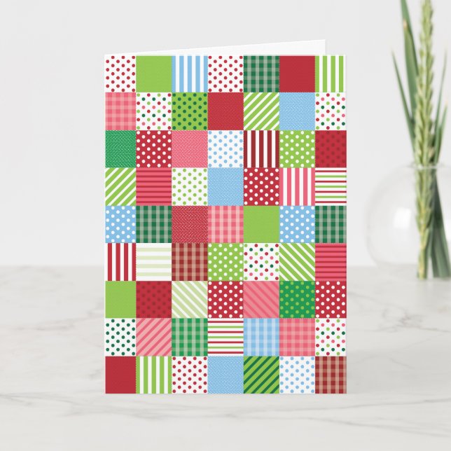 Christmas Patchwork Holiday Card (Front)