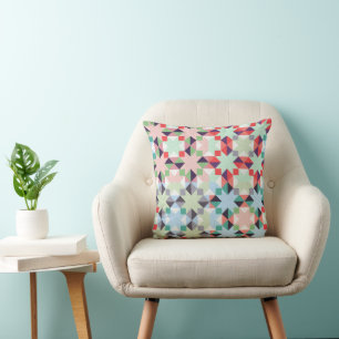 Christmas patchwork star  throw pillow