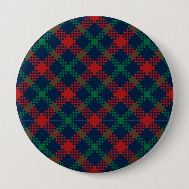 Christmas Pattern 104 4 Inch Round Button (Front)