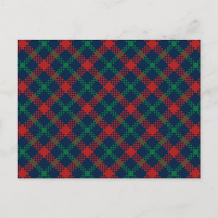 Christmas Pattern 104 Holiday Postcard