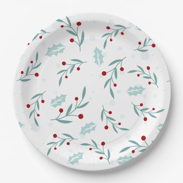 Christmas Pattern 112 Paper Plate (Front)