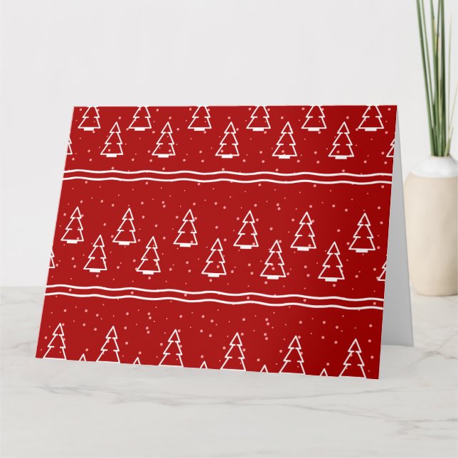 Christmas Pattern 116 Thank You Card (Front)