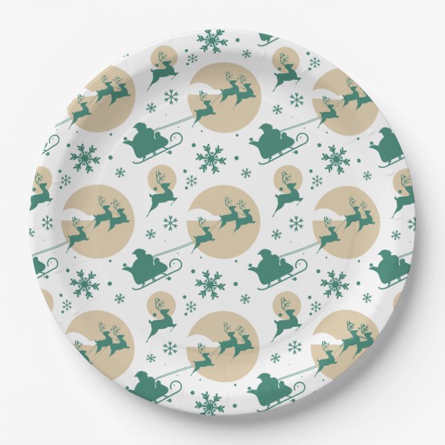 Christmas Pattern 118 Paper Plate (Front)