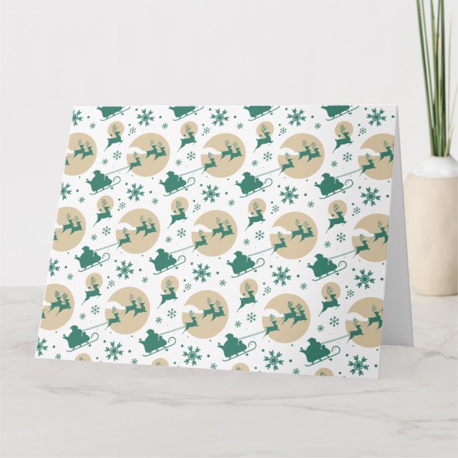 Christmas Pattern 118 Thank You Card (Front)