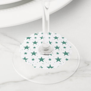 Christmas Pattern 123 Wine Glass Tag