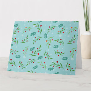 Christmas Pattern 126 Thank You Card