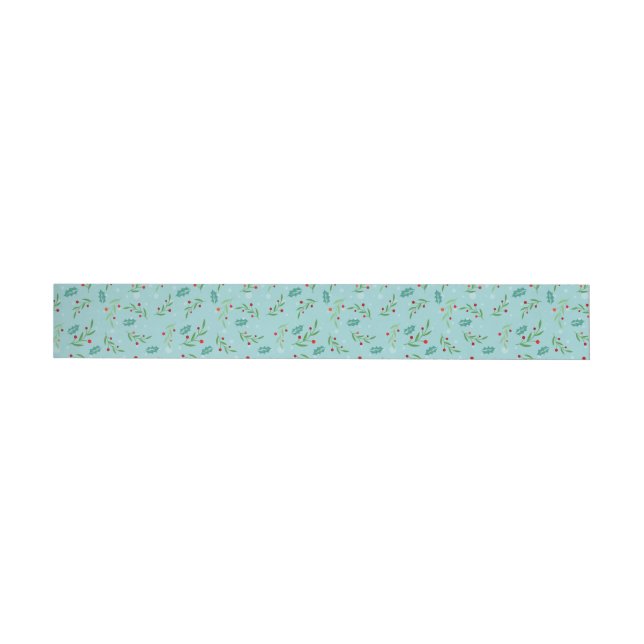 Christmas Pattern 126 Wrap Around Label (Individual)