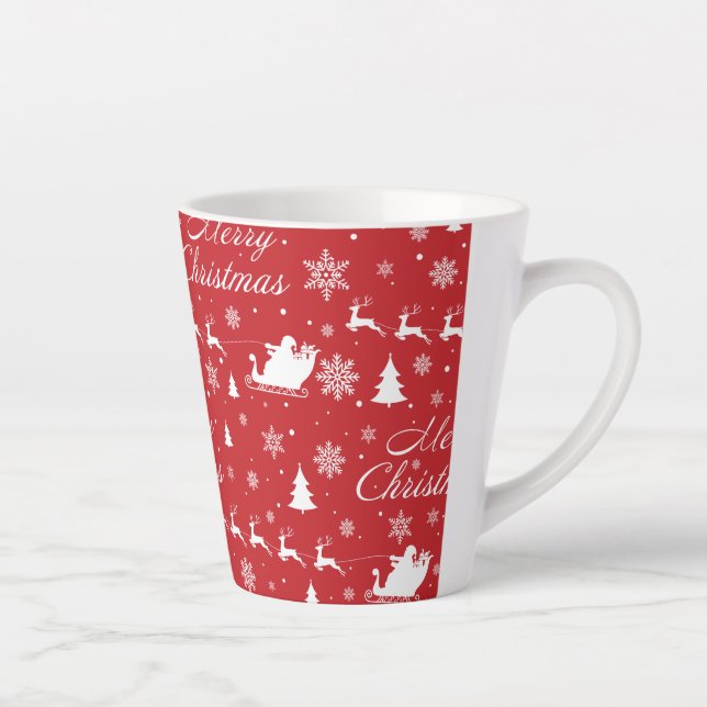 Christmas pattern 2 copy latte mug (Right)