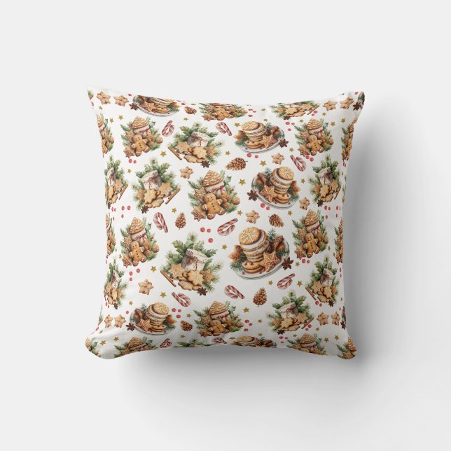 Christmas Pattern 2 Throw Pillow (Front)