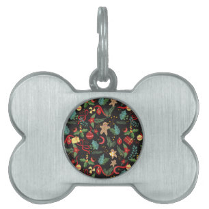 Christmas Pattern 3 Pet ID Tag