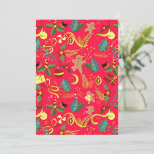Christmas Pattern 6 Thank You Card