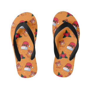 Christmas Pattern 90 Kid's Flip Flops