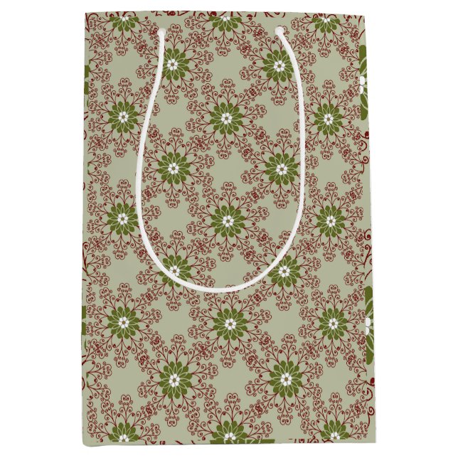 Christmas pattern backgrounds seamless surface pat medium gift bag (Front)