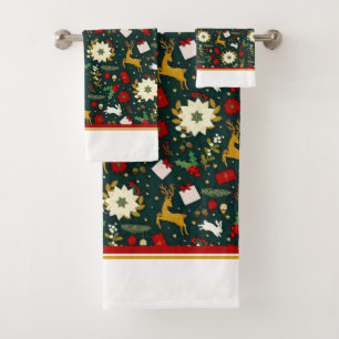 Christmas pattern    bath towel set