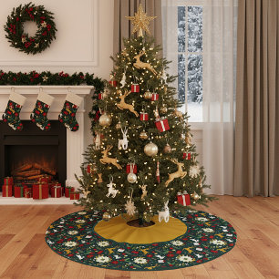 Christmas pattern    brushed polyester tree skirt