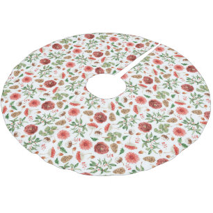 Christmas Pattern Brushed Polyester Tree Skirt