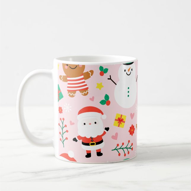 Christmas Pattern Coffee Mug (Left)