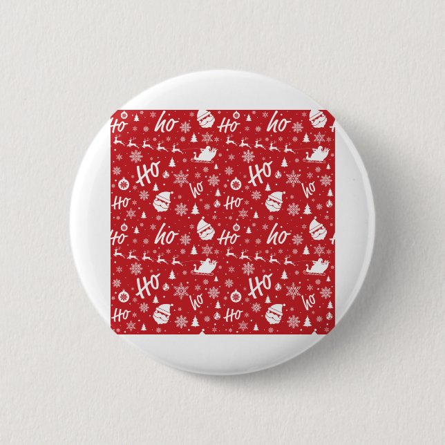 Christmas pattern copy 2 inch round button (Front)