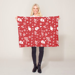 Christmas pattern copy fleece blanket