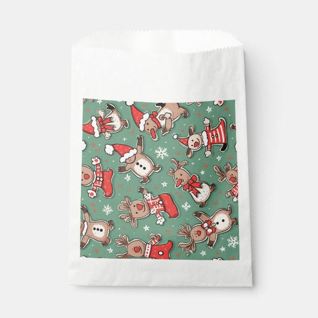 Christmas Pattern Envelope Favour Bag (Front)