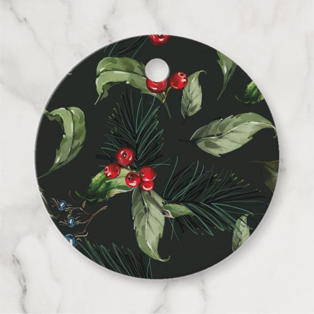 Christmas Pattern Favour Tags (Front)