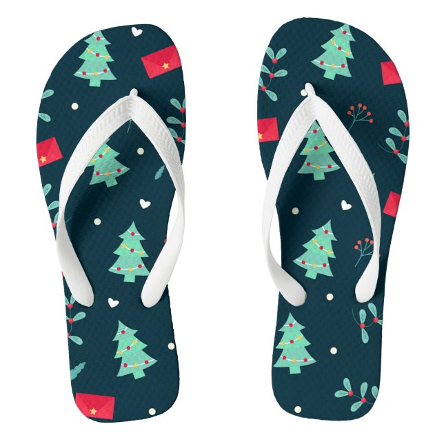 Christmas pattern flip flops (Footbed)