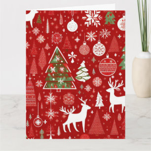 Christmas pattern Folded Greeting Card