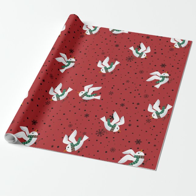 Christmas Pattern Gift Cover  Wrapping Paper (Unrolled)