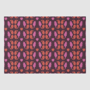 Christmas pattern in red and pink tissue paper