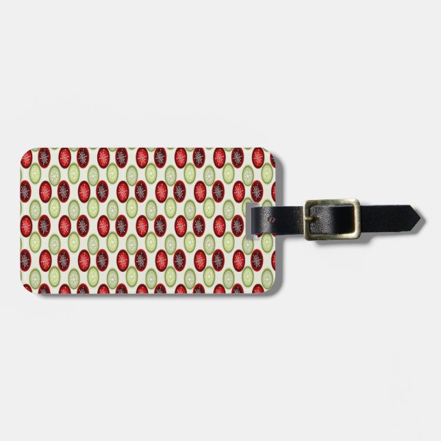 Christmas Pattern Luggage Tag (Front Horizontal)