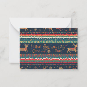 Christmas pattern Note card Design