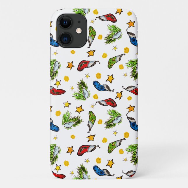 Christmas pattern ornament sumie Case-Mate iPhone case (Back)