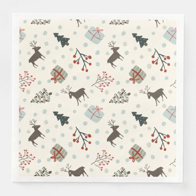 Christmas pattern paper napkins (Front)