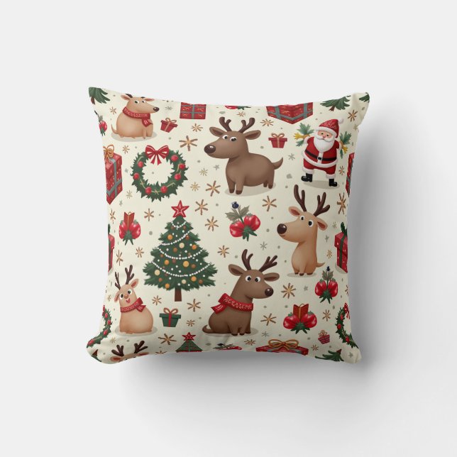  christmas pattern pillow cushion (Front)