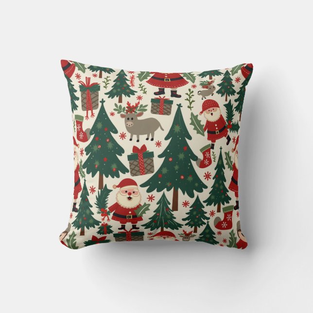 Christmas Pattern Pillow Cushion (Front)
