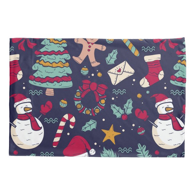 Christmas Pattern Pillowcase (Back)
