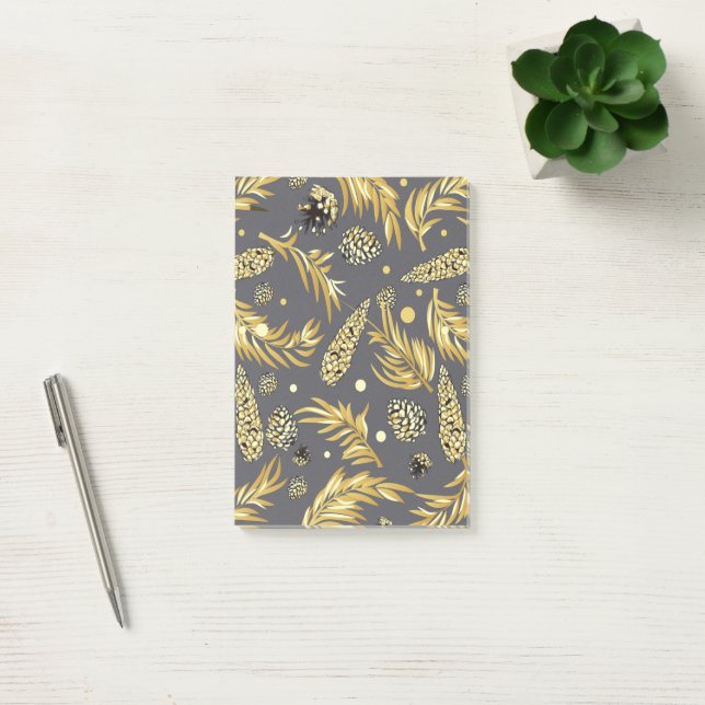 Christmas Pattern, Pine Snow 2 Post-it Notes (Office)