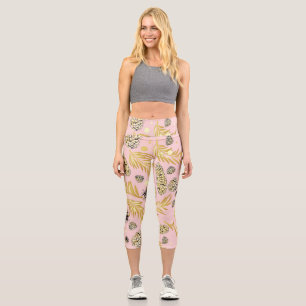 Christmas Pattern, Pine Snow 4 Capri Leggings