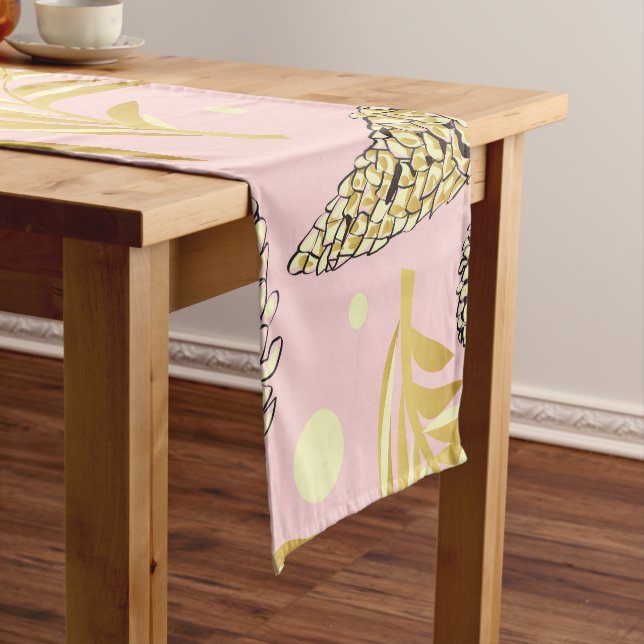 Christmas Pattern, Pine Snow 4 Short Table Runner (In Situ)